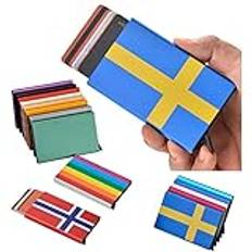 Korthållare med RFID-skydd. Pop-up. Norway Flagga