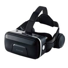 ELECOM VR Goggles VR Headset with Integrated Headphones for Compatible with Adjustable Eye Adjustable Compatible with iPhone and 3D Aspheric Optical