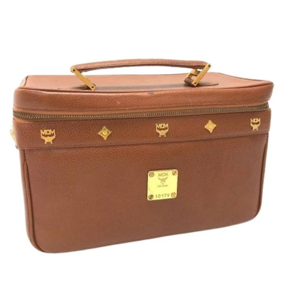 MCM Pre-owned Pre-owned Læder Skuldertaske - Vintage - Dame - Brun - ONE SIZE - Uld