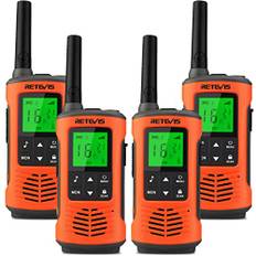 Retevis RT45P IP67 Vattentät Walkie Talkie, Pmr446 Licensfri Långdistans Walkie Talkies För Vuxna, Uppladdningsbar 16-Kanals Sos-Larm 2-Vägsradio För Skidåkning Utomhus (4St)