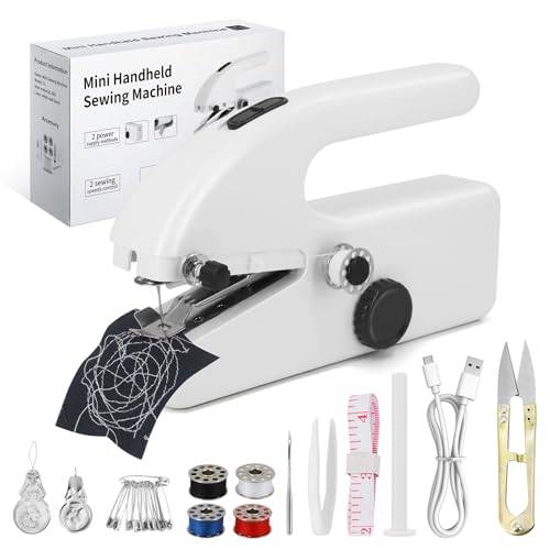 Ykall Mini Handnähmaschine Elektrisch - 2-Gang, tragbar