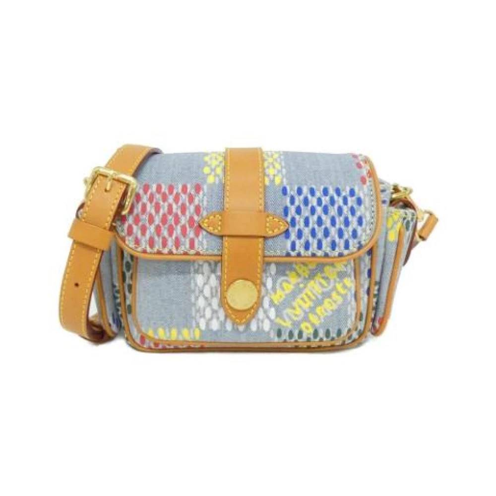 Louis Vuitton Vintage Pre-owned Vintage Denim Skuldertaske - Vintage - Dame - Flerfarvet - ONE SIZE - Uld