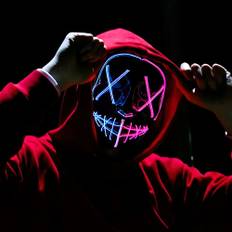 LED Maske Blå/Pink