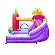 Inflatable Bouncy Castle, 3 in 1 Kids Bouncy Castle with Slide Climbing Wall with Air Pump