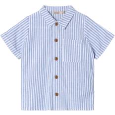 Fliink Vira SS Shirt Stl. 4Y/104 unisex - Byxor Från Magasin - Dream Blue/ Cloud Dancer (4Y/104)