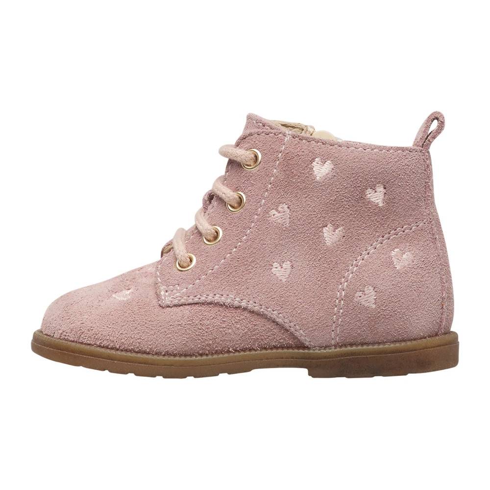 Falcotto Robin NEW Embr.hearts ZIP - Kids - Dame - Lyserød - 20 EU - Læder