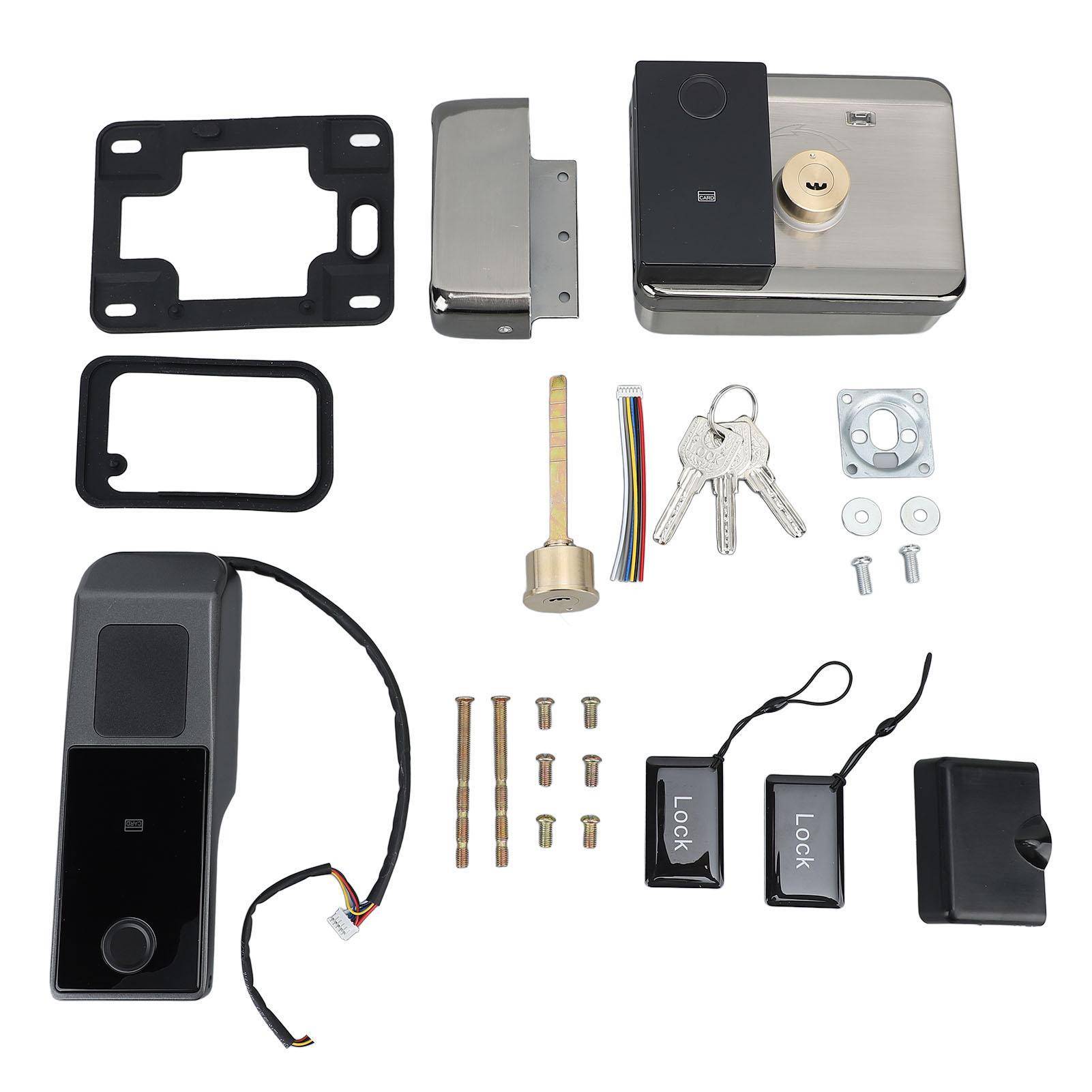 Gate Smart Rim Lock Waterproof Keyless Entry Digital Fingerprint Door Lock Electronic Password Lock