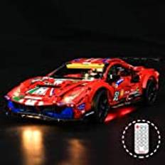 BRIKSMAX Led belysningsset för Lego Technic Ferrari 488 GTE AF Corse #51" – kompatibel med Lego 42125 byggklossar modell – utan Lego-set