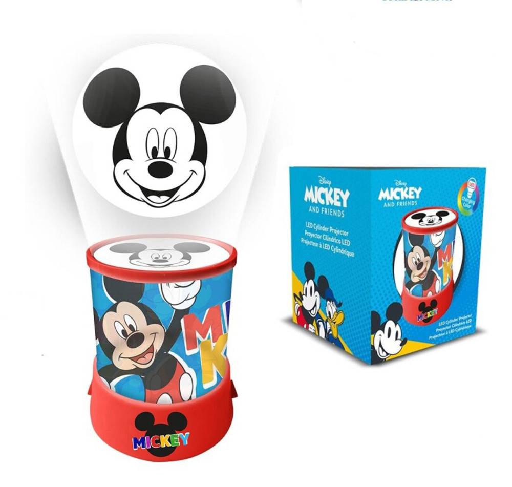 Disney Mickey Happy 2-i-1 projektor, lampa och nattlampa