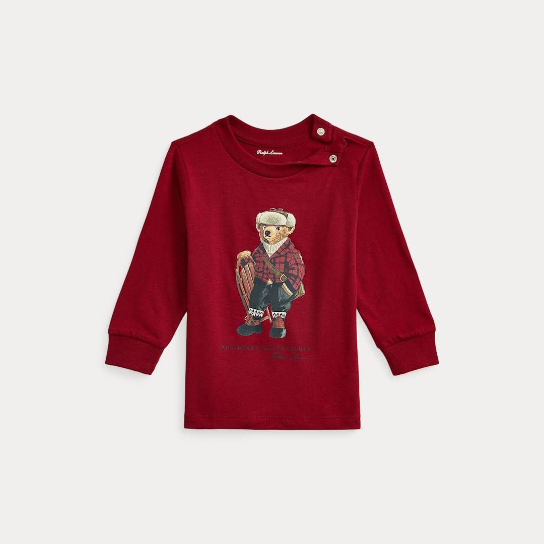 Ralph Lauren Polo Bear Långärmad Tröja Bear Holiday Red Bear Holiday Red 75-79cm Röd 75-79 cm Pojkar