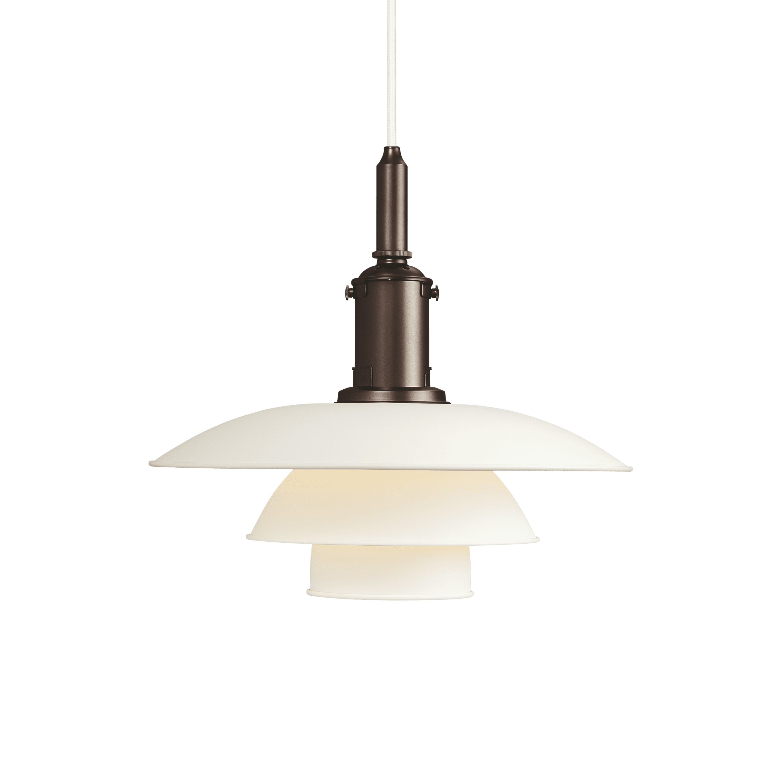 PH 3½-3 Metal Pendel Hvid.