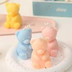 1pc 6.5cm*4.5cm Handmade Bear Shaped Creative Scented Candles, Fresh Air, Cozy Home Decor, Enhance Home Atmosphere And Photo Environment Props, Birthday Gifts (5 Styles To Choose From)