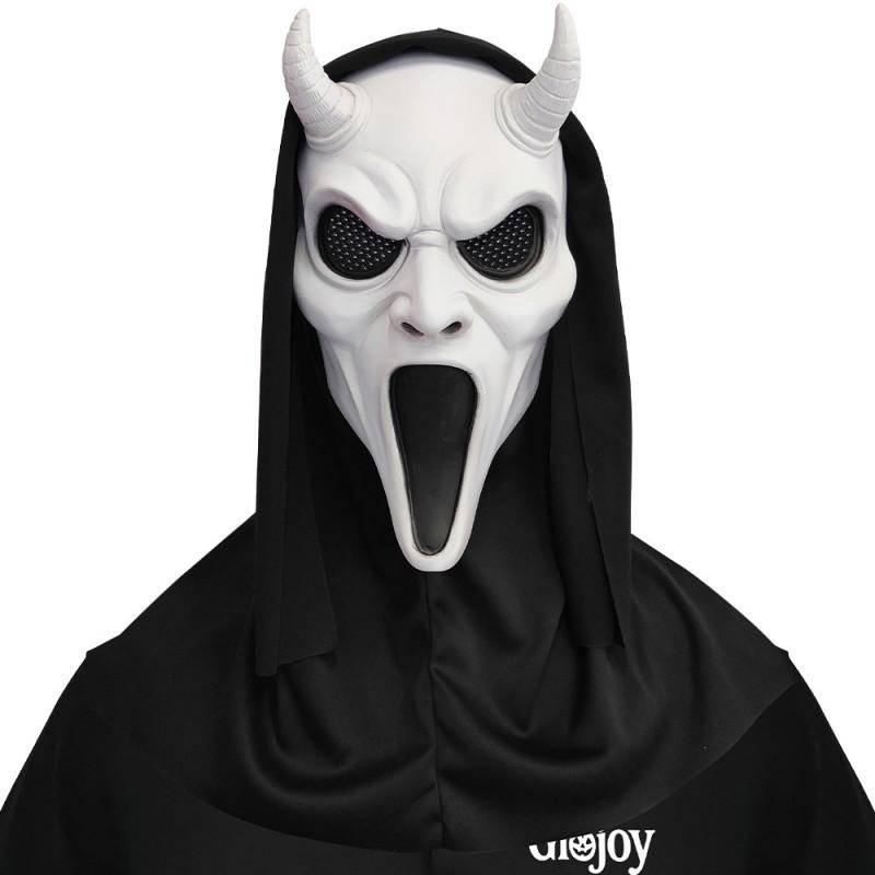 Scary Skull Ghost Face Mask With Horns Halloween Cosplay Party Prank Costume cm