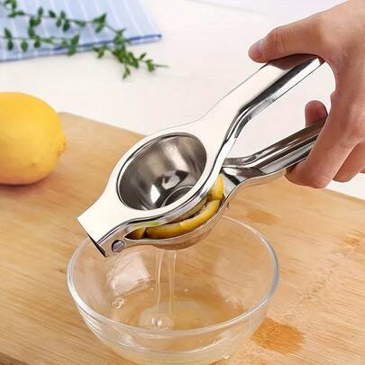 Manuell citruspress i rostfritt stål, ergonomiskt handtag, effektiv pressning, lätt att rengöra, för apelsin/citron/lime, perfekt för färsk juice