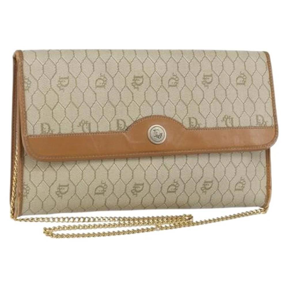 Dior Vintage Pre-owned Vintage Skuldertaske - Vintage - Dame - Beige - ONE SIZE - Uld