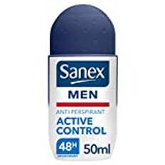 Sanex Deodorant Roll-On Deodorant Men Dermo Active Control – Deodorant för män – Effektivitet 48 timmar – Utan alkohol – 50 ml – 2 stycken