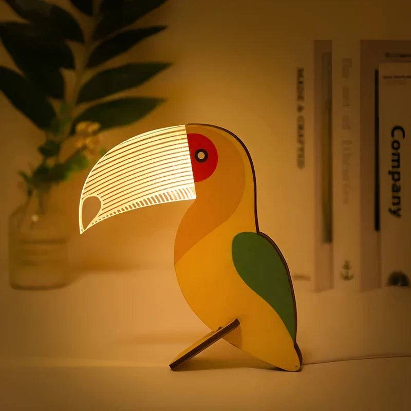 ZooGlow - Stämningsfull Tafellampa för ett Magiskt Barnrum - Tukan