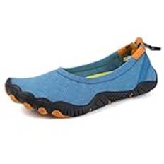 Utomhus strandskor dam vadarskor Halkfria ortopediska barfota sko Balett Flats Barfota tränare(Blue,35 EU)