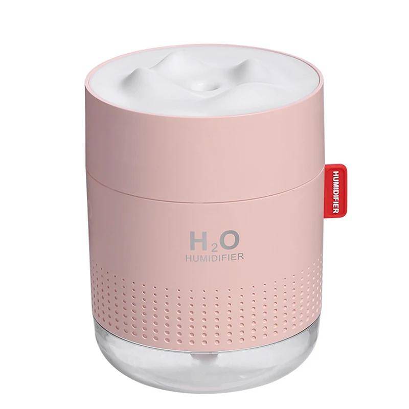 450ml Luftfuktare Kall Ånga Luftfuktare USB Uppladdningsbar Bärbar Mini LED-Lampa 2000mAh Batteri Trådlös Tyst Bilfräschare