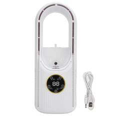 Bladeless Desk Fan Timed Air Conditioning Fan USB Rechargeable Portable Bladeless Fan Small Desktop
