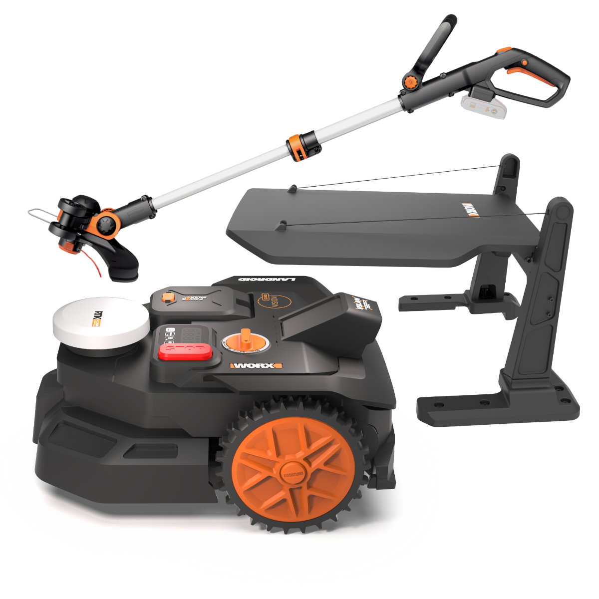 Worx WR304E.1 Vision Cloud AI RTK 400 Robotplæneklipper inkl. garage og græstrimmer