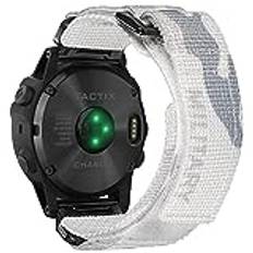 Kompatibel med Garmin, klockarmband, kamouflage, superrobust nylonsportarmband med vävd loopdesign, för Fenix/Forerunner/Approach/MARQ/quatix/D2-serien, robust ersättningsband för män, 20mm-Middle