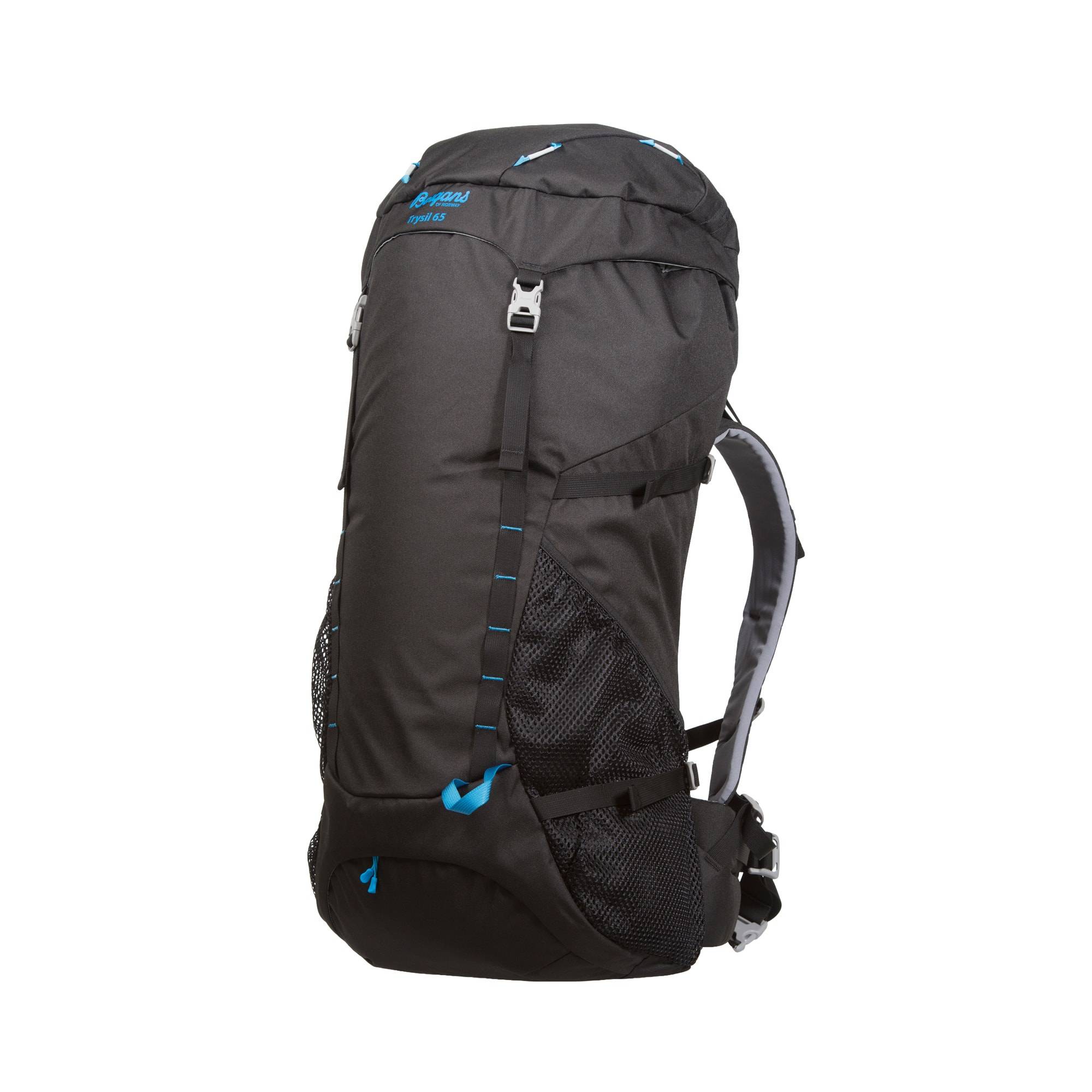 Bergans Trysil Backpack 65L Black/Bright Sea Blue.