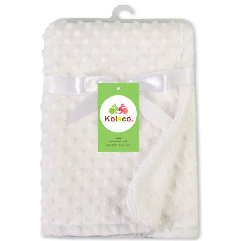 Personalized Baby First Name Cover Kids Custom Blanket Newborn Boy Girl Birthday Gift Swaddle Bed Toddler Stroller Crib Blanket - white / No name (No name)