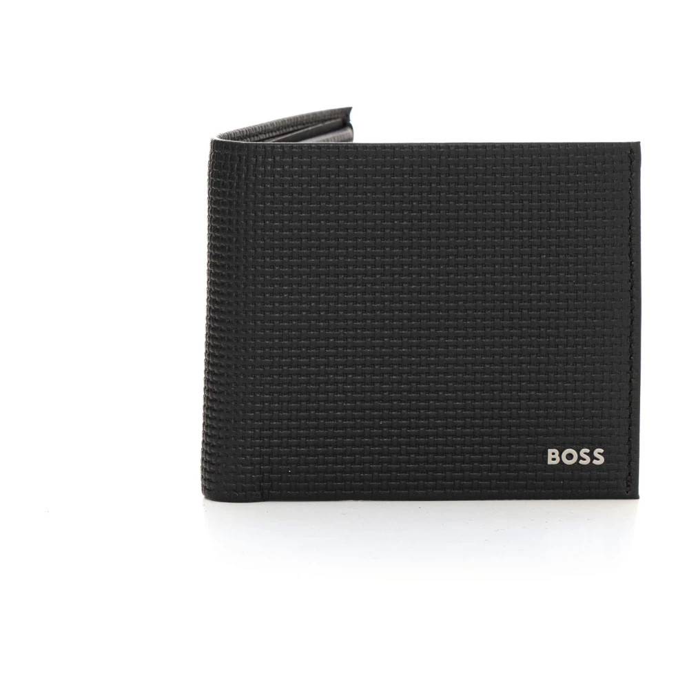 Boss Præget læder kortholder og pung gavesæt - Accessories - Herre - Sort - ONE SIZE - Læder