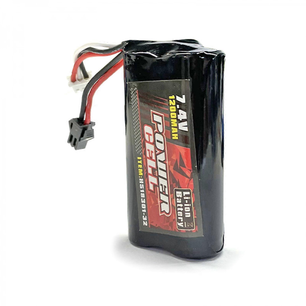 R/C Utbytbara Li-jon-cellset 7.4V 1200mAh Stor Kapacitet för HS18311 HS18312 (2 st)