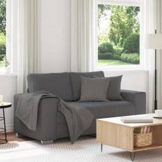 Loveseat soffa mörkgrå 120 cm manchestertyg