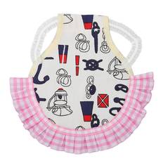 Chicken Harness Cute Plaid Print Ruffle Hem Comfortable Breathable Pet Poultry Walking Harness for