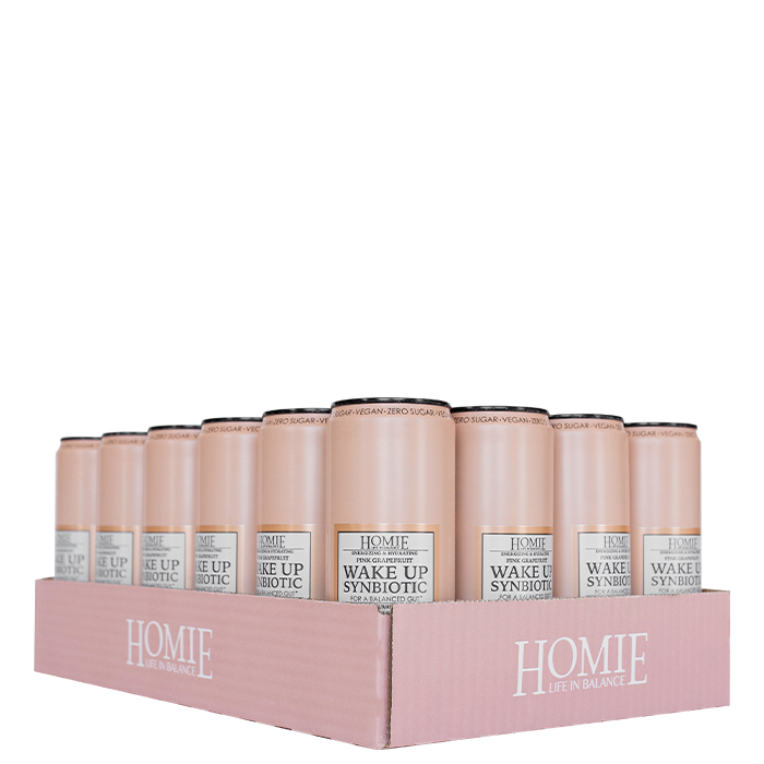 24 x Wake Up Synbiotic Pink Grapefruit 330 ml