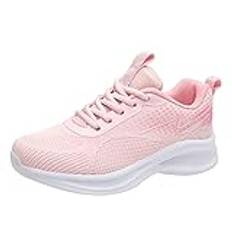 aaSccex Unisex stickade barfotaskor dam sneakers platta andas halkfria mjuka löparskor sportskor sneakers promenadskor träningsskor fritidsskor promenadskor, Z3 Rosa, 38 EU