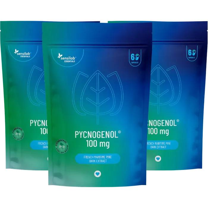 Essentials Pycnogenol® tallbarksextrakt 100 mg - veganskt, 180 kapslar