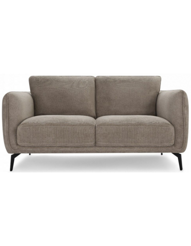 SALENA 2-personers sofa i metal og polyester B158 cm - Sort/Beige