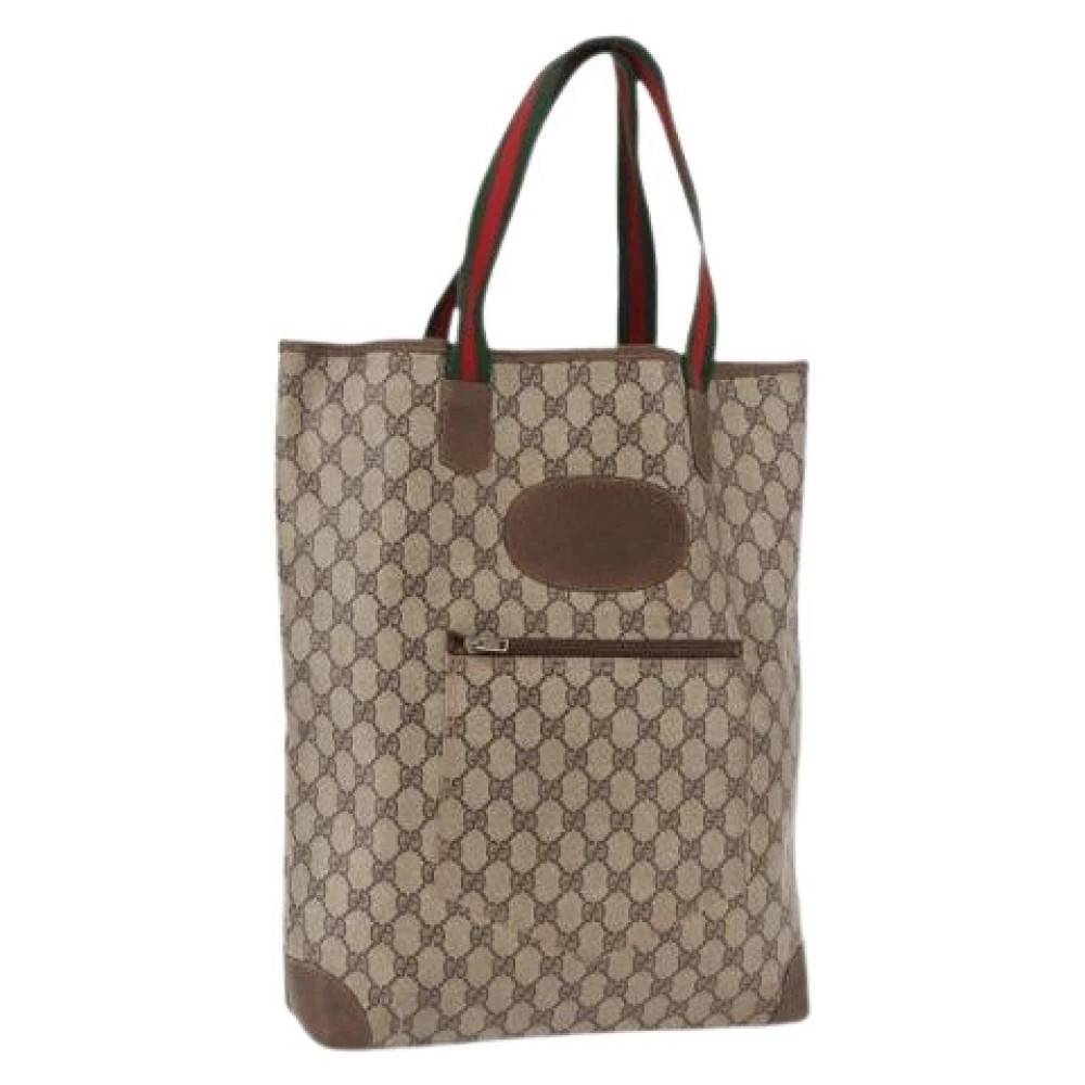 Gucci Vintage - Pre-owned Vintage GG Canvas Tote Vintage - Dam - ONE Size - Läder