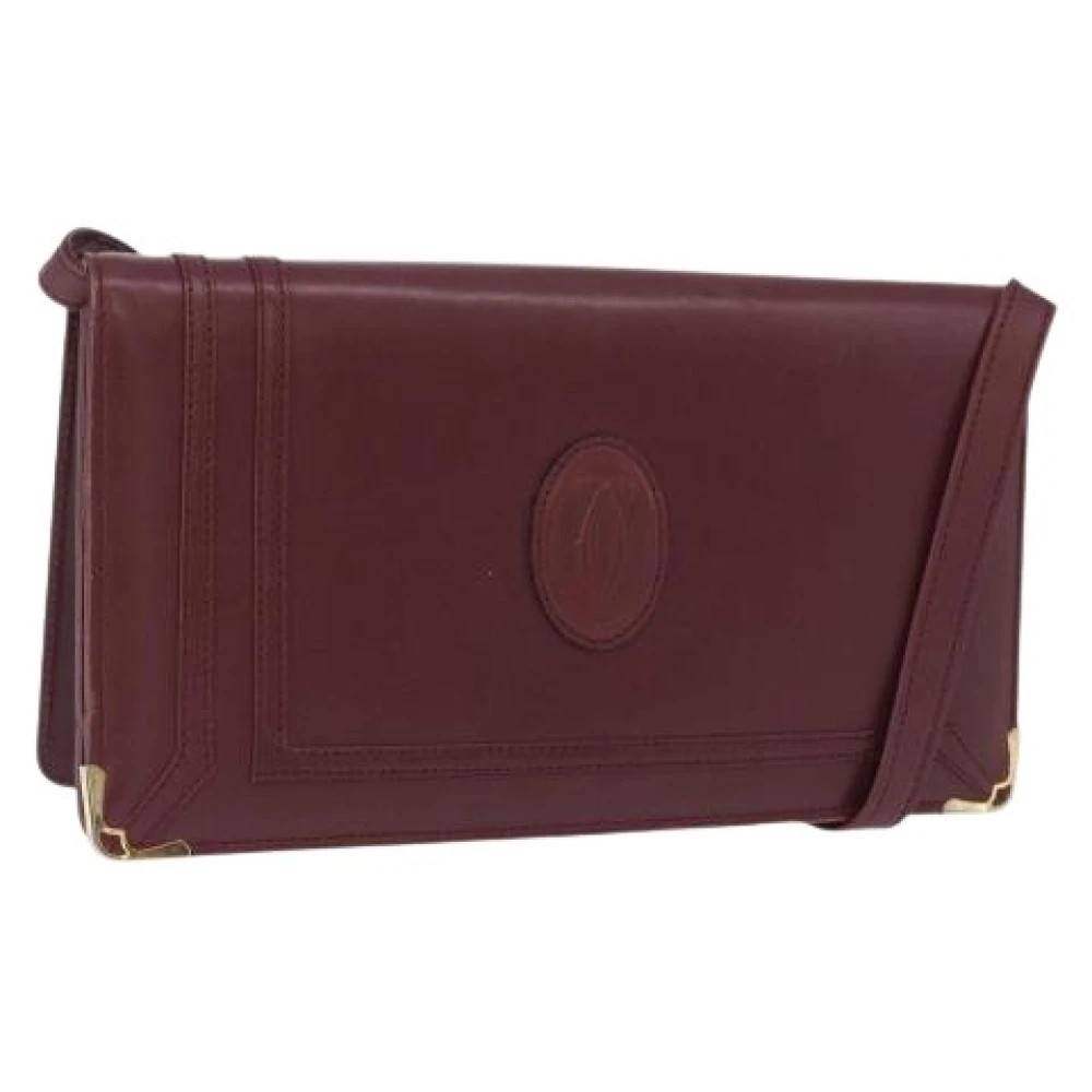 Cartier Vintage Pre-owned Vintage Skuldertaske - Vintage - Dame - Rød - ONE SIZE - Uld
