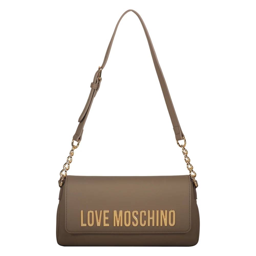 Love Moschino Quilted Skuldertaske - Tasker - Dame - Brun - ONE SIZE - Uld