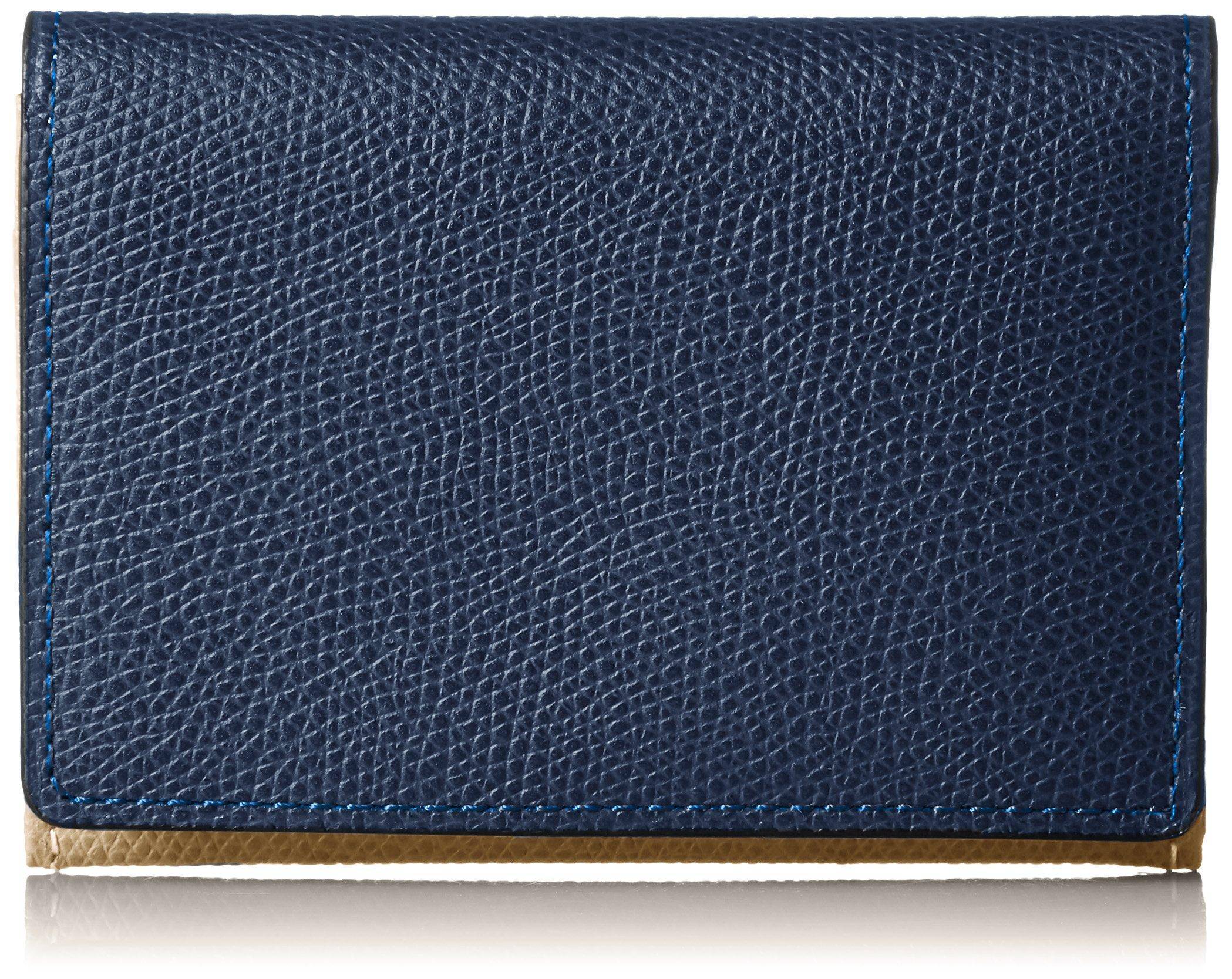 Business Card Holder Bifold Card Case Royal Black La NAVY [Macintosh Philosophy] Men's