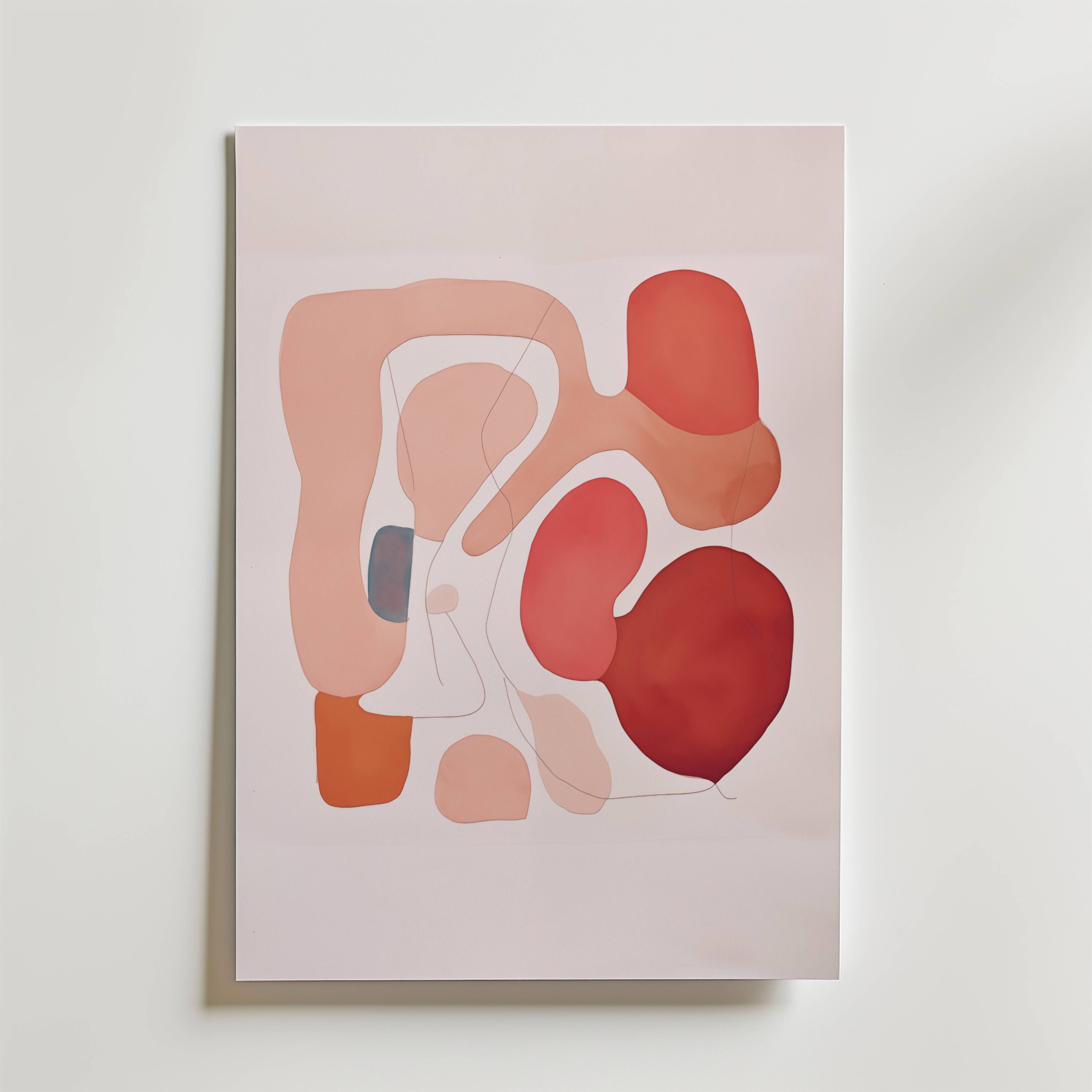 Coral Flow Poster - Fine Art Poster 13x18 cm