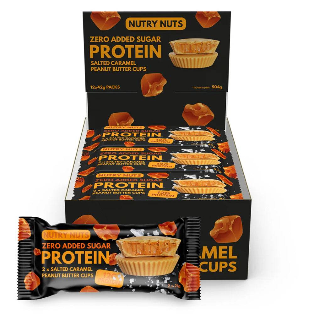 Nutry Nuts Peanut Butter Cups - Salted Caramel (12x 42g) - Snack