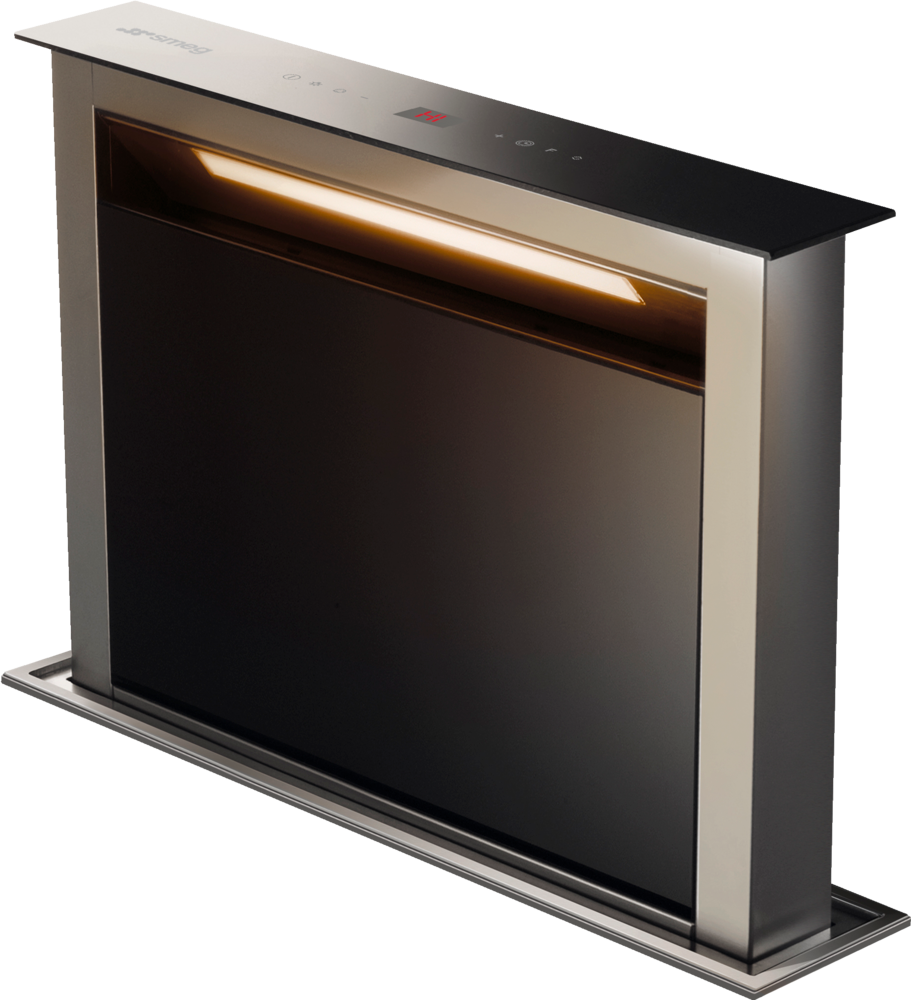 Integrerad köksfläkt UNIVERSAL KDD60VXE-3 Rostfritt stål med Svart glas