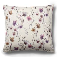 Kuddfodral 60x63 cm - 100% mjuk bomullssatin - Summer Flower - By Night - Sand (60x63 cm)