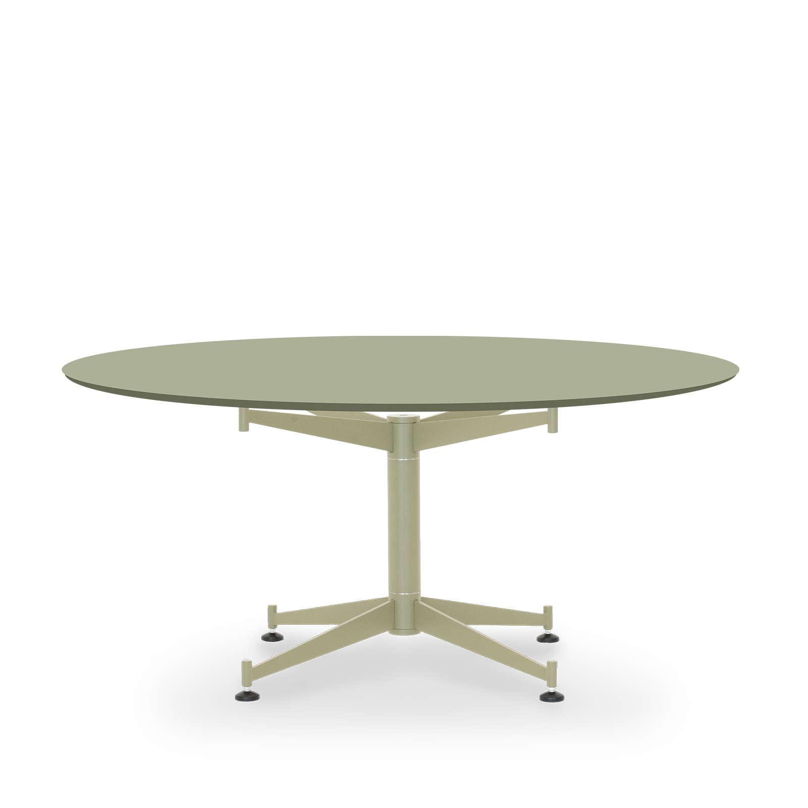 Star Table / Laminate B2B - 73-75 / Ø160 Laminate / Pale Olive Reed green