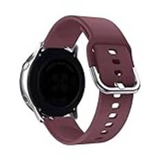 LKQASD 20 mm/22 mm rem kompatibel med Galaxy Watch Active 2 40 mm 44 mm 3 Gear Sportarmband Ersättningsurband 20 mm 22 klockband (Color : Wine red S12, Size : 22mm)