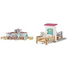 SCHLEICH 42567 Reiterhof, für Kinder ab 5-12 Jahren, Horse Club - Spielset & 42569 Pferdebox zum modularen Reiterhof, für Kinder ab 5-12 Jahren, Horse Club - Spielset