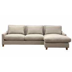 Dallas soffa divan 2,5 H Lino string/svarta ben