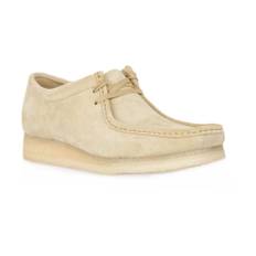 Clarks, Sko, unisex, Beige, 42 EU, Læder, Loafers Wallabee Maple