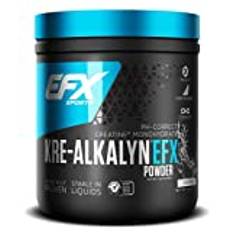 EFX Kre-Alkalyn | PH Correct Creatin-monohydrat | Patenterad formel, få styrka, bygga muskler och förbättra prestandan | neutral – 100 gram/66 portioner, förpackningen kan variera.